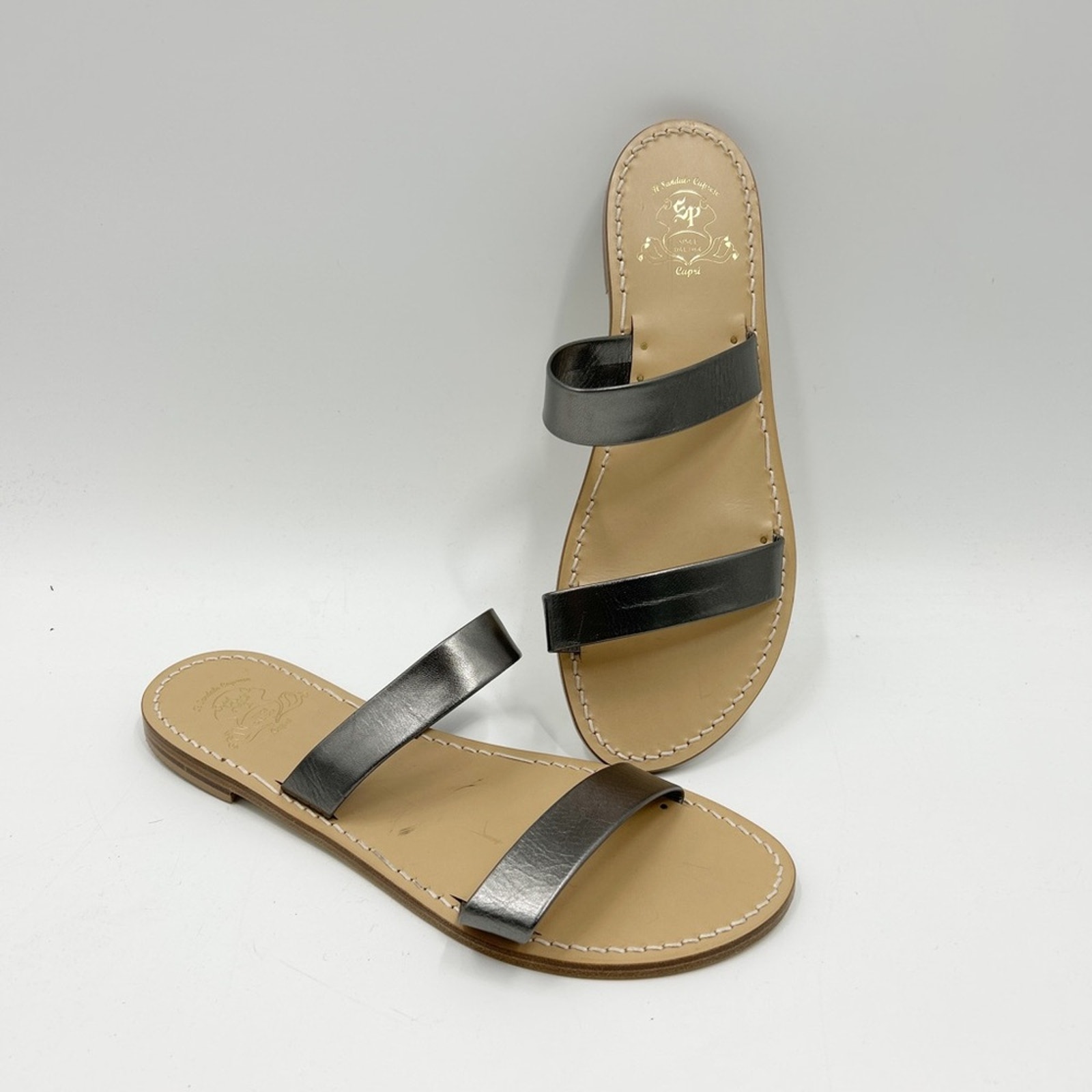 Il Sandalo Caprese Sp Italian Monticello Sandals Metallic Silver 43 11 11.5